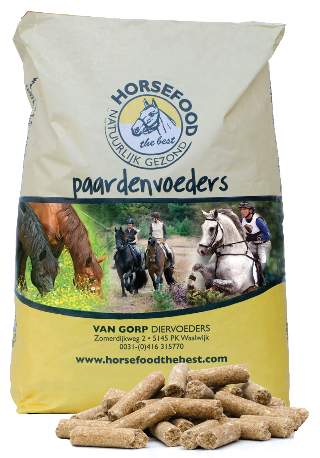 Horsefood | Jaarling-Merrie brok - Cura-Nutritio | Diervoeding & Meststoffen & Bakmixen