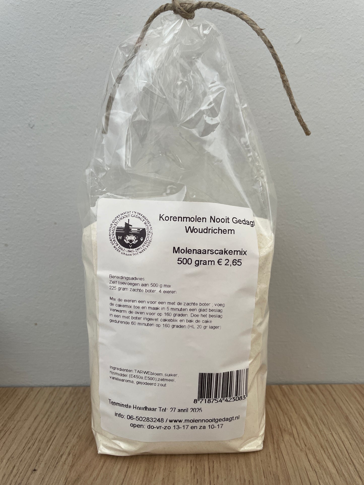 Korenmolen Nooit Gedagt | Molenaars Cakemix - Cura-Nutritio | Diervoeding & Meststoffen & Bakmixen