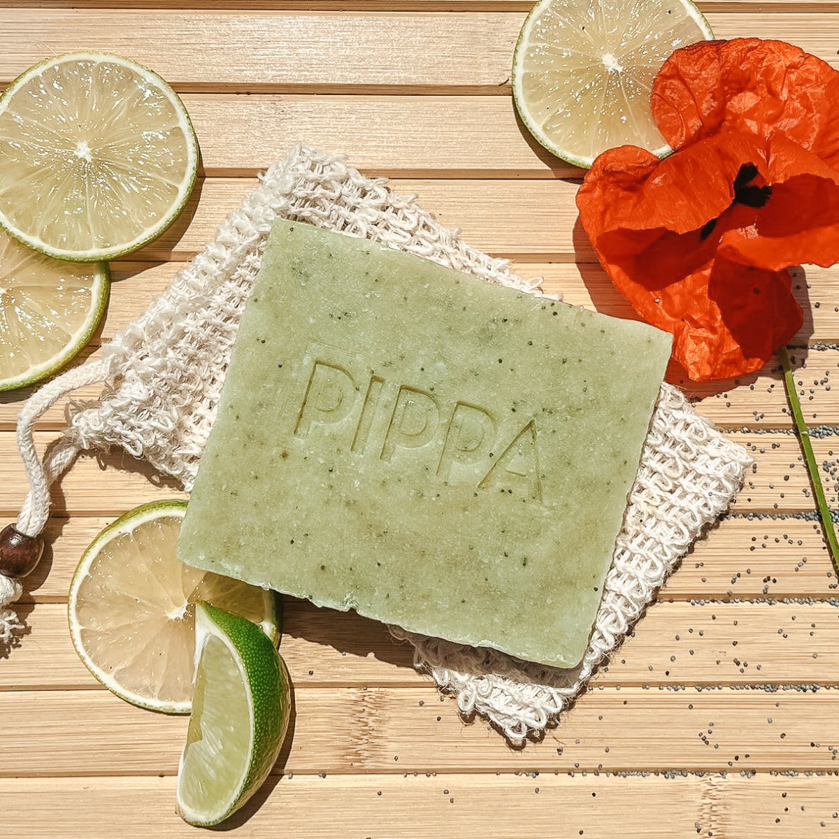 PIPPA Shampoo Bar Poppy Seed & Lime - Cura-Nutritio | Diervoeding & Meststoffen & Bakmixen