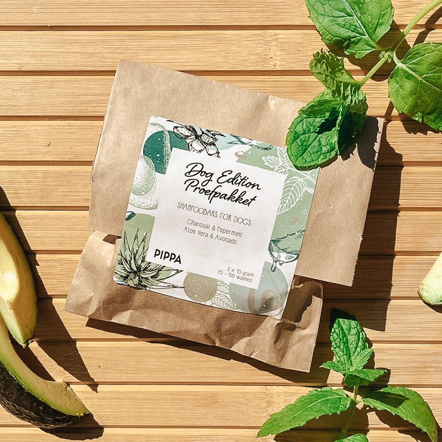 PIPPA Shampoo Bar proefpakket Hond | met gratis sisal zeepzakje - Cura-Nutritio | Diervoeding & Meststoffen & Bakmixen