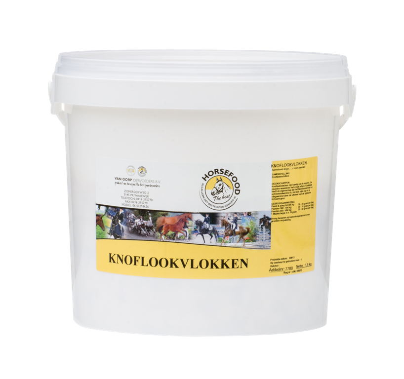 Horsefood | Knoflook vlokken - Cura-Nutritio | Diervoeding & Meststoffen & Bakmixen