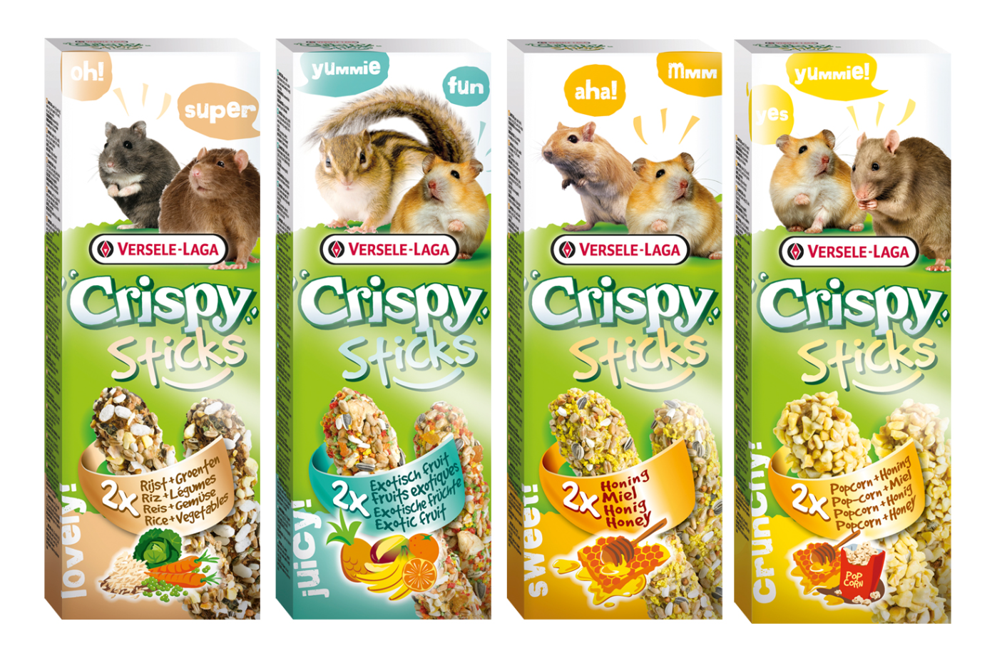 Crispy Sticks voor Eekhoorn - Rat - Hamster - Cura-Nutritio | Diervoeding & Meststoffen & Bakmixen