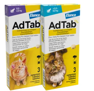 AdTabᵀᴹ | Kauwtablet kat - Cura-Nutritio | Diervoeding & Meststoffen & Bakmixen