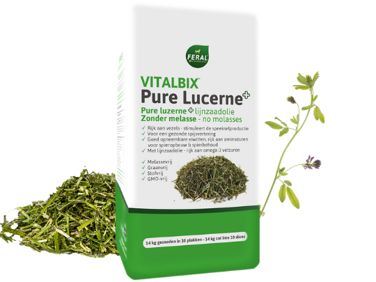Vitalbix | Puur Lucerne+ - Cura-Nutritio | Diervoeding & Meststoffen & Bakmixen