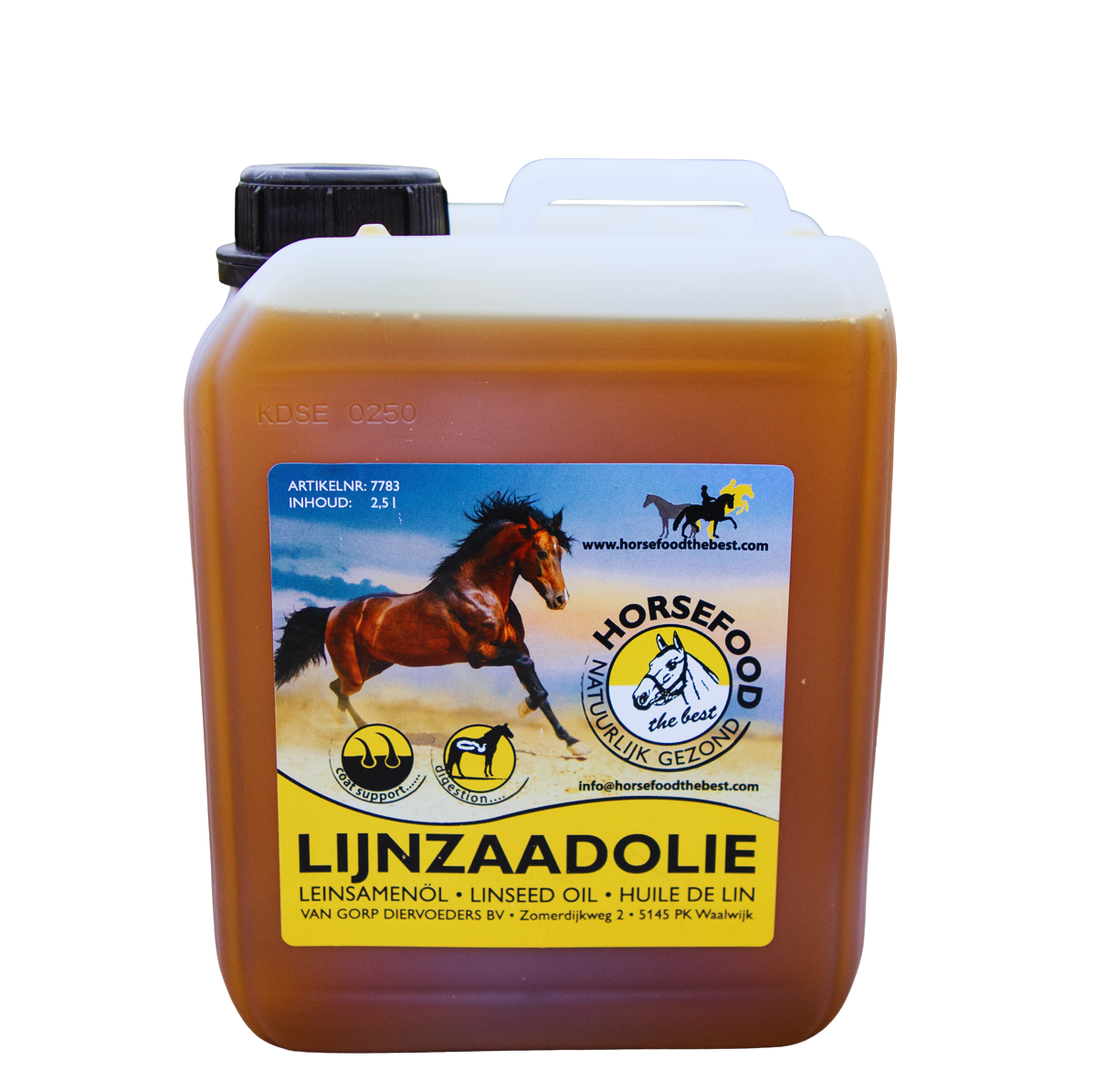 Horsefood | Lijnzaad olie - Cura-Nutritio | Diervoeding & Meststoffen & Bakmixen