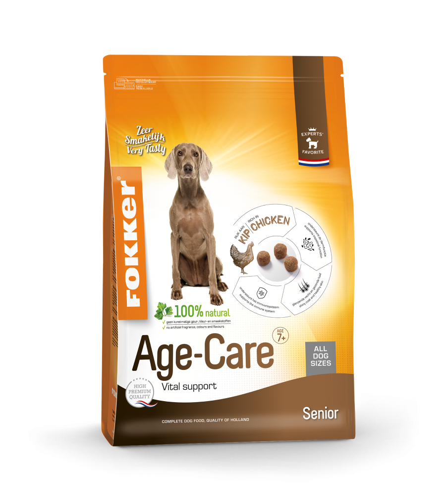 Fokker | Hond | Age-Care - Cura-Nutritio | Diervoeding & Meststoffen & Bakmixen