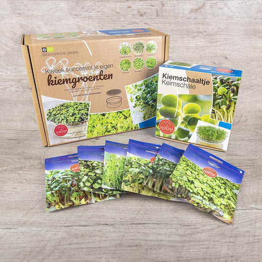 Zadenpakket 'Kiemgroenten met schaaltje' - Cura-Nutritio | Diervoeding & Meststoffen & Bakmixen