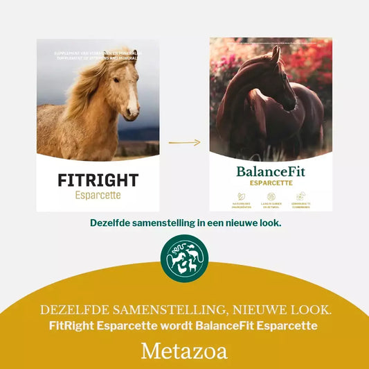 Metazoa | FitRight Esparcette (word BalanceFit Esparcette) - Cura-Nutritio | Diervoeding & Meststoffen & Bakmixen