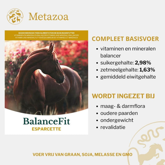 Metazoa | BalanceFit Esparcette - Cura-Nutritio | Diervoeding & Meststoffen & Bakmixen