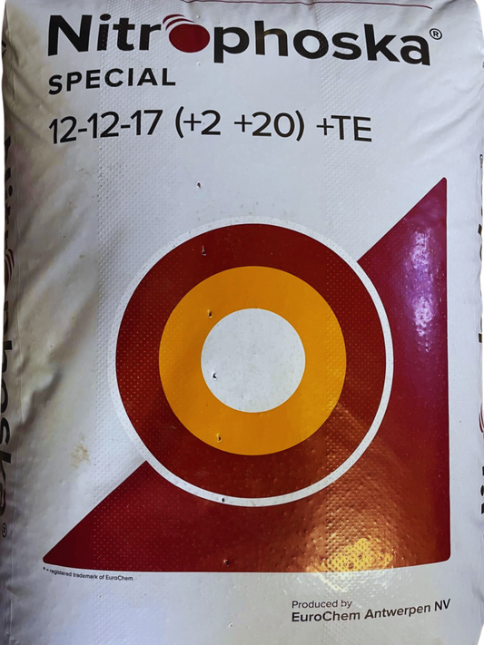Nitrophoska® | Special NPK 12-12-17 + 2MgO + 20SO₃ + Sporen Elementen (TE) - Cura-Nutritio | Diervoeding & Meststoffen & Bakmixen