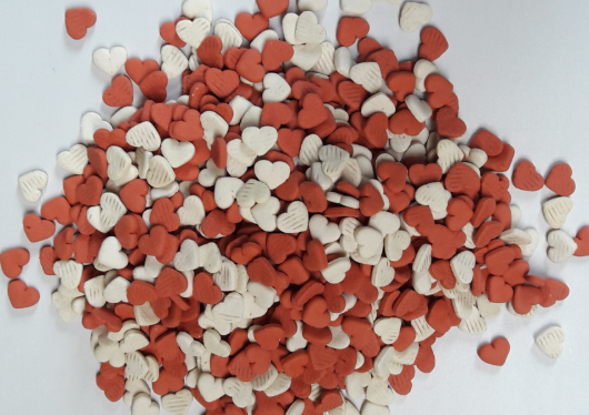 Mini hartjes met vitaminen