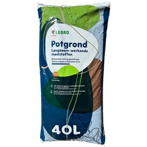 Legro | Potgrond 40 liter - onkruid vrij- met 3 maanden voeding
